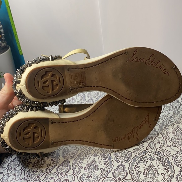 Sam Edelman Exie Sandals Studs Rhinestones Spikes - Picture 7 of 8